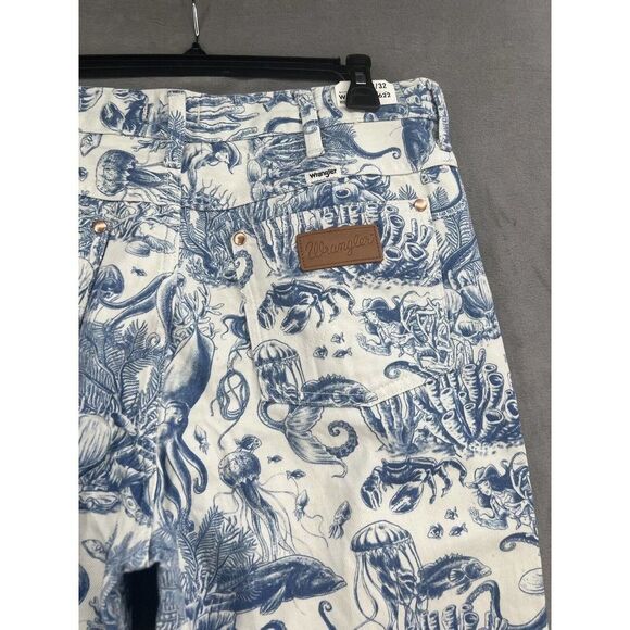 Free People Wrangler Wanderer FLARE JEAN IN SAILING SEVEN SEAS IN Nautical - Picture 9 of 12